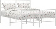 Białe podwójne łóżko z wezgłowiem 160x200 H1-M49