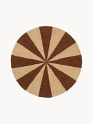 Okrągły ręcznie wykonany dywan z wełny Arch