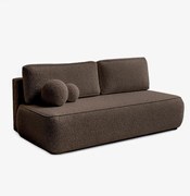 Sofa z Funkcją Spania ARVETO Mocca Boucle Nowoczesna