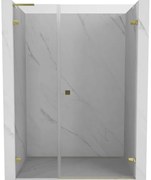 Mexen Lunar-B L drzwi prysznicowe uchylne prawe 140 cm, transparent, złote - 832SL-140-050-50-00-P
