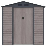 Metalowa wiata ogrodowa z ocynkowanej stali imitującej szare drewno 2,79 m² - ADELMO