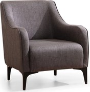 Elegancki fotel, ciemnoszary, 94 x 87 x 77 cm | Stelaż z drewna bukowego i płyty wiórowej, 100% poliester, poduszki z pianki i pierza | Idealny do