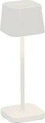 Lampa stołowa LED Zafferano OFELIA PRO MICRO z możliwością ładowania i ściemniania, biała