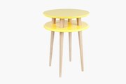 Stolik kawowy UFO HIGH 45x45 żółty RAGABA