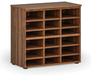 Regał sortujący PRIMO WOOD, 800 x 420 x 740 mm, 18 przegród, orzech