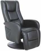 Czarny rozkładany fotel wypoczynkowy z masażem E6-G85