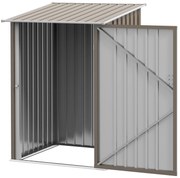 Outsunny Domek narzędziowy brązowy 100x103x160 cm ze stali z zamkiem - Aosom PL