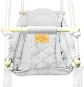 Huśtawka Dziecięca Z Pięciopunktowymi Pasami Szara Z6-N26