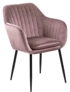 Różowy tapicerowany fotel jadalniany Emilia – Actona