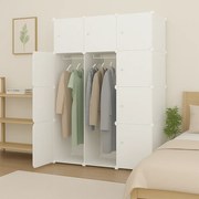 Składana szafa modułowa 147x111x47 cm – lekka, wodoodporna, idealna do małych pomieszczeń