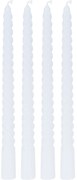 Świece stożkowe, 4 sztuki, białe