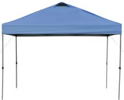 Outsunny Pawilon ogrodowy, składany pawilon, namiot festynowy, namiot ogrodowy w zestawie z kołkami i linami, tkanina Oxford, 2,95 x 2,95 x 2,64 m, Niebieski