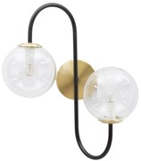 Kinkiet ze szklanych kul i metalu