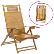 Ogrodowy fotel rozkładany, naturalny, bambus,VARDON