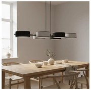 Żyrandol na lince DRUMZ 6xE14/10W/230V czarny/szary