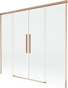 Mexen Rox parawan nawannowy 2-skrzydłowy rozsuwany 170 x 150 cm, transparent, miedź szczotkowana - 8C9-170-002-65-00