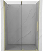 Mexen Velar drzwi prysznicowe rozsuwane 130 cm, transparent, złote szczotkowane - 871-130-000-01-55