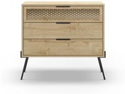 Niska komoda w dekorze dębu 90x83 cm Ecrin – Marckeric