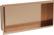 Mexen X-Wall-NR półka wnękowa bez kołnierza 45 x 20 cm, miedź szczotkowana - 19C1452010