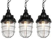 Zestaw 3 lamp wiszących w stylu industrialnym czarnych - CabinPrzemysłowy Oswietlenie wewnetrzne