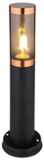 Globo 3158BC - Lampa zewnętrzna BOSTON 1xE27/23W/230V IP44 45 cm czarny/miedź