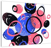 Obraz na szkle - Motyw z kółkami w żywych kolorach (70x50 cm)