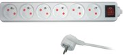 Retlux RPC 32 Przedłużacz z wyłącznikiem, 6 gniazdek, 2 m