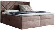 Brązowe welurowe łóżko 5 rozmiarów D3-T20
