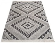 Szary prostokątny dywan we wzory W5-W38