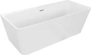 Mexen Volta wanna wolnostojąca przyścienna 150 x 75 cm, biała, przelew chrom - 51131507500-01