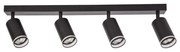 Oprawa punktowa PIPE 4xGU10/10W/230V czarna