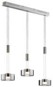 Metalowa lampa wisząca LED ze ściemniaczem w kolorze srebra Lavin – Fischer &amp; Honsel