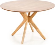 Stół z okrągłym blatem na giętych nogach Nicolas