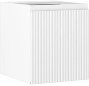 Mexen Rivel szafka łazienkowa podumywalkowa 40 cm, 1 drzwi, ryflowana, biała mat - 91A21-04047-1-BF01