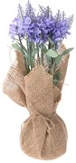 Sztuczne kwiaty w doniczce jutowej, 26 cm