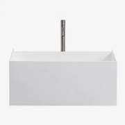 Zestaw Mebli Łazienkowych Z Żywicy Ze Zintegrowaną Umywalką I Oświetleniem Led Nerine - Sklum