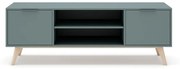 Szarozielona szafka pod TV 140x53x40 cm Pisco – Marckeric
