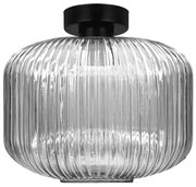 Lampa z dużym szklanym kloszem grafitowa B9-E78