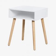 Zestaw 2 Szafek Nocnych 40x35 Cm Z Drewna Zente Biała - Sklum
