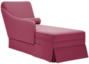 Czerwona aksamitna leżanka do salonu H3-C45