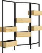 Outsunny Doniczki z Przegrodą, Podwyższona Grządka z Składanym Trejażem, 6 Doniczek z Otworami Drenażowymi, Stalowa Konstrukcja | Aosom PL