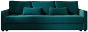 Welurowa rozkładana sofa w kolorze morskim A2-G05