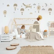 Naklejki na ścianę - Wzgórza i balony