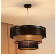 Brilagi - Lampa wisząca DAKOTA LUNETA 1xE27/15W/230V pr. 45 cm czarna/ratán