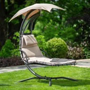 Leżak wiszący z daszkiem Albert taupe PATIO