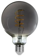 Rabalux Żarówka dekoracyjna LED ze skręconą falą,dymnoszara, E27, G95, 4 W, 350 lm