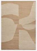 Alfombra Zewnętrzna Prostokątna Z Juty I Bawełny Meira Kolory Naturalne & 160 X 230 Cm - Sklum