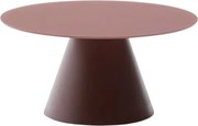 Okrągły stolik ze szklanym blatem w kolorze terakoty ø 80 cm Wilshire – Kave Home