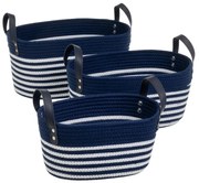 Tekstylne koszyki zestaw 3 szt. 38x22x20 cm – Casa Selección