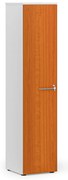 Szafa biurowa wąska PRIMO WHITE, 400 x 420 x 1781 mm, biały/wiśnia